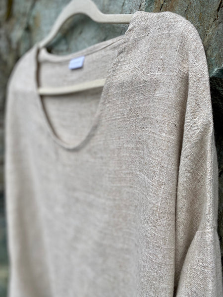Natural Linen Blend Top