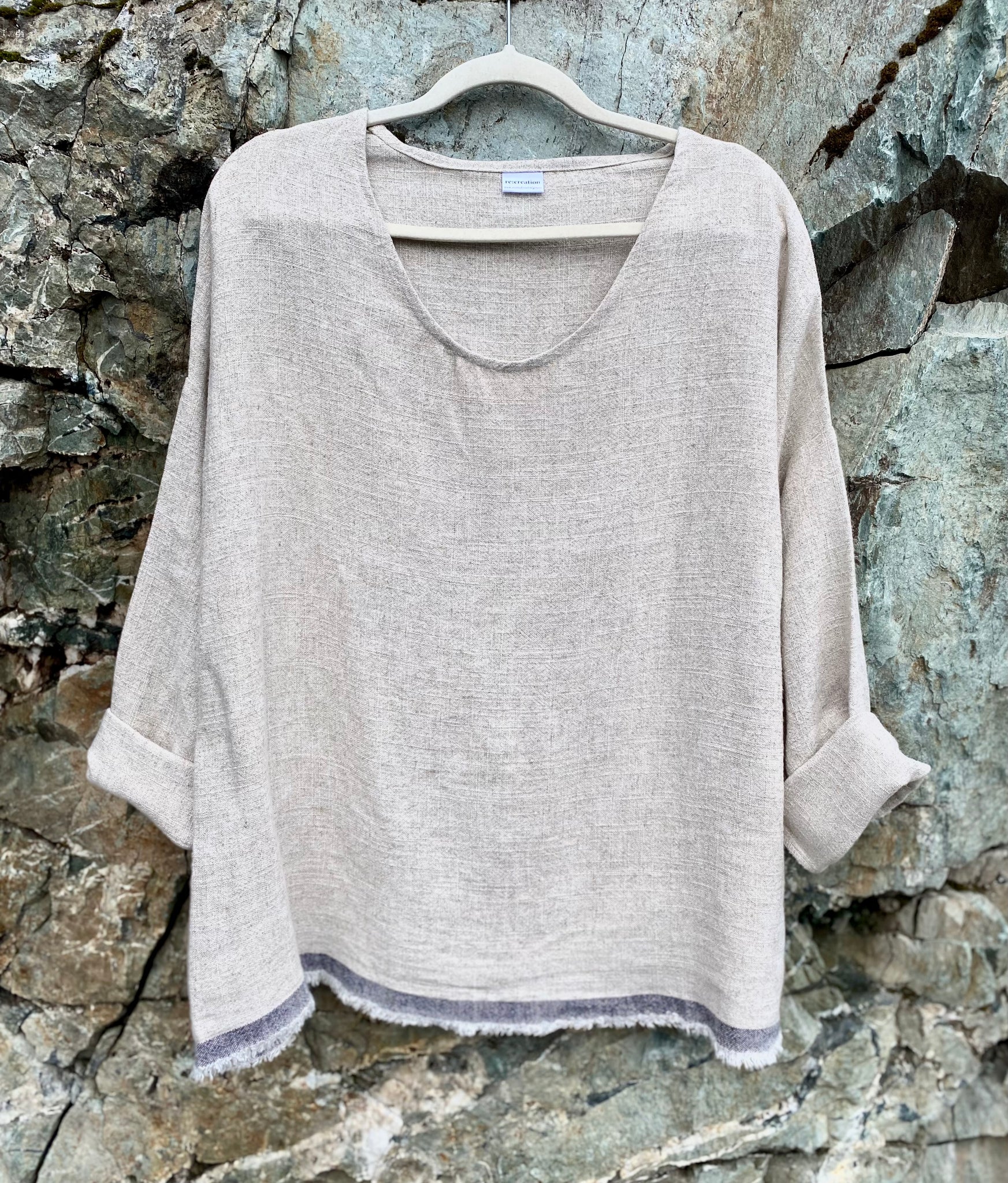 Natural Linen Blend Top