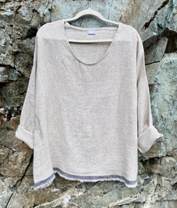 Natural Linen Blend Top