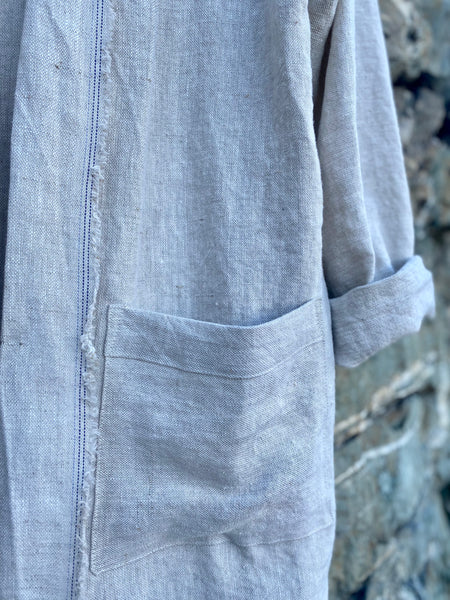 Oatmeal Linen Duster Jacket