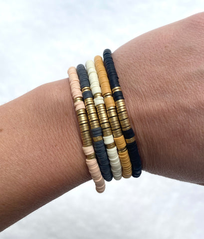 Vinyl & Brass bracelet