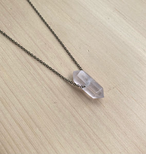 Rose Quartz Necklace short