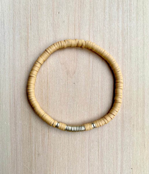 Vinyl & Brass bracelet