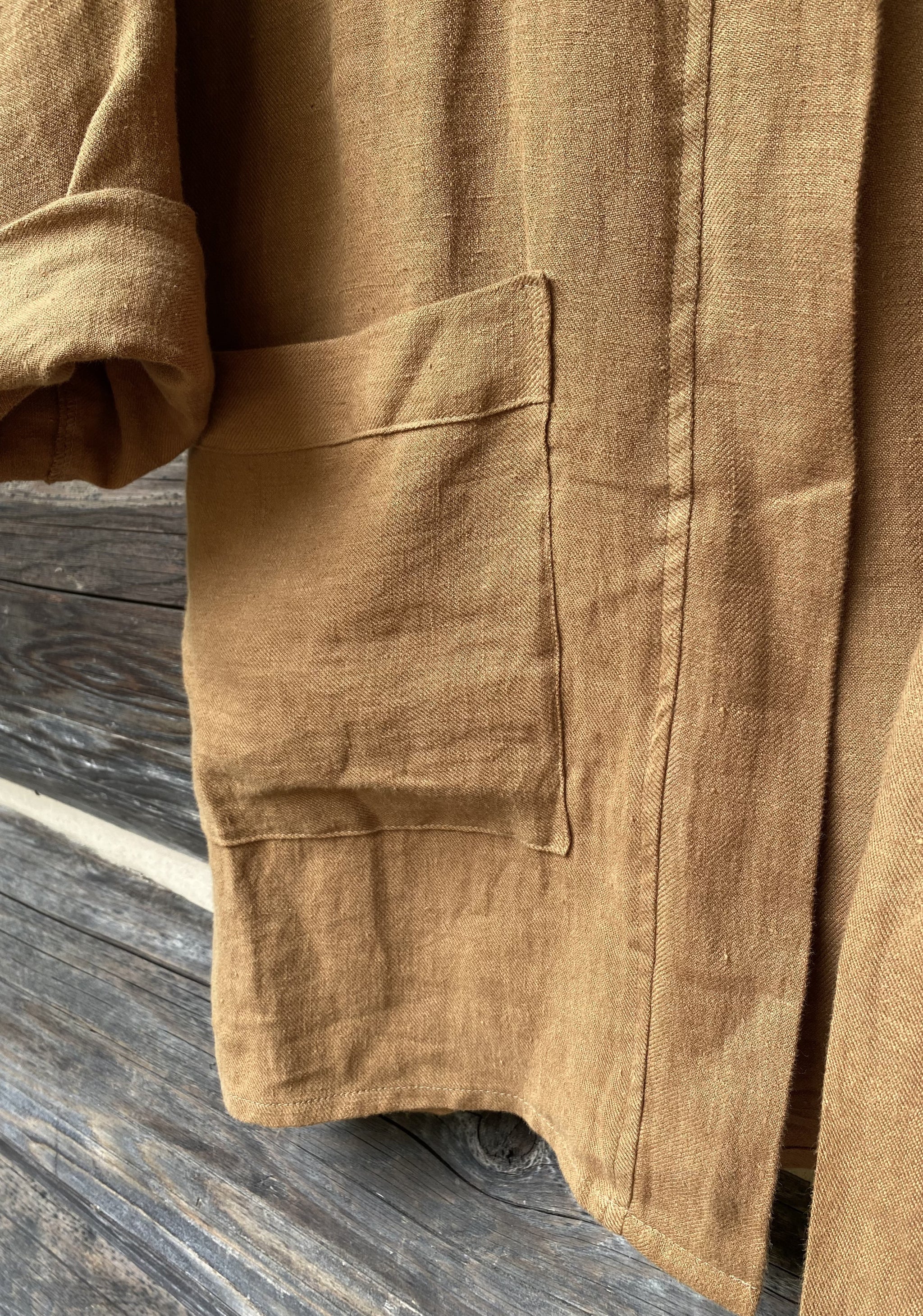 Mustard Linen Duster Jacket – Re:creation