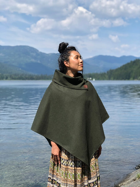 Wool Blend Poncho