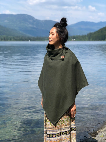 Wool Blend Poncho