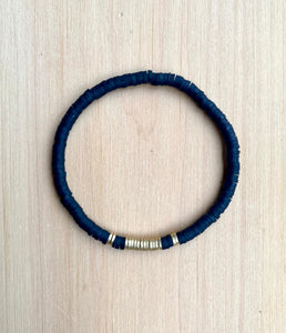 Vinyl & Brass bracelet