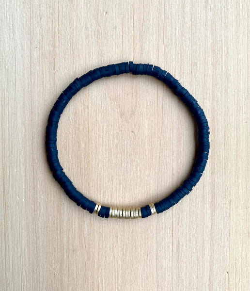 Vinyl & Brass bracelet