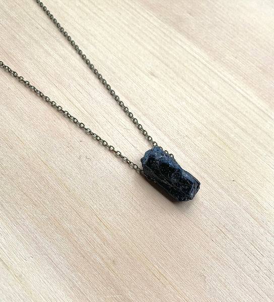 Black tourmaline Necklace long