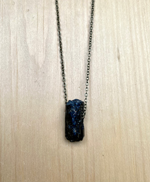 Black tourmaline Necklace long